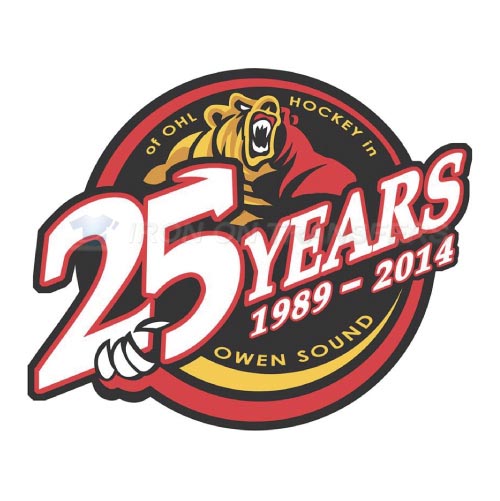 Owen Sound Attack Iron-on Stickers (Heat Transfers)NO.7371